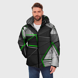 Куртка зимняя мужская 3D полигон, цвет: 3D-красный — фото 2
