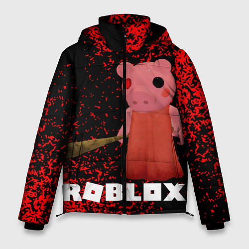 Мужская зимняя куртка Roblox Piggy / 3D-Черный – фото 1