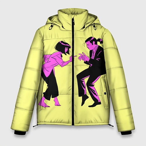 Мужская зимняя куртка Криминальное чтиво / 3D-Черный – фото 1