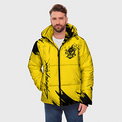 Куртка зимняя мужская CYBERPUNK 2077, цвет: 3D-светло-серый — фото 2