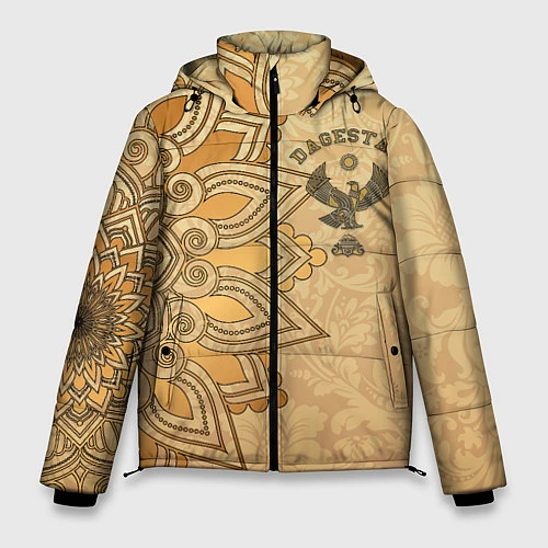 Мужская зимняя куртка Дагестан в золоте / 3D-Черный – фото 1