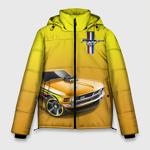 Мужская зимняя куртка Ford mustang - motorsport / 3D-Черный – фото 1