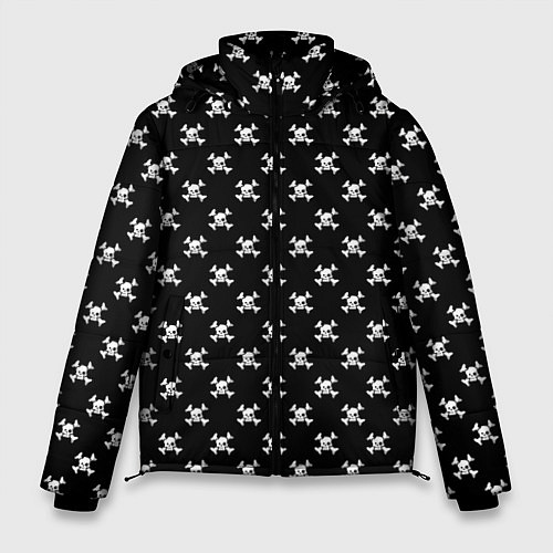 Мужская зимняя куртка Черепа / 3D-Черный – фото 1