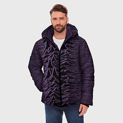 Куртка зимняя мужская Joy Division Glitch, цвет: 3D-черный — фото 2