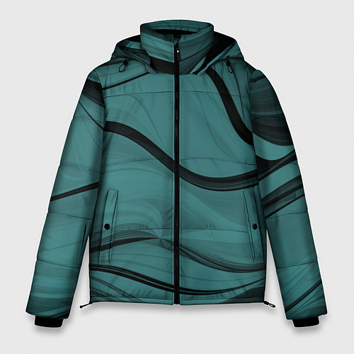 Мужская зимняя куртка Абстракция / 3D-Черный – фото 1