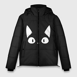 Куртка зимняя мужская Кошачья мордочка, цвет: 3D-черный