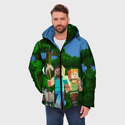 Куртка зимняя мужская Minecraft, цвет: 3D-черный — фото 2