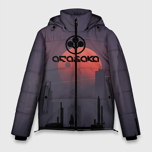 Мужская зимняя куртка Cyberpunk 2077 - Arasaka / 3D-Черный – фото 1