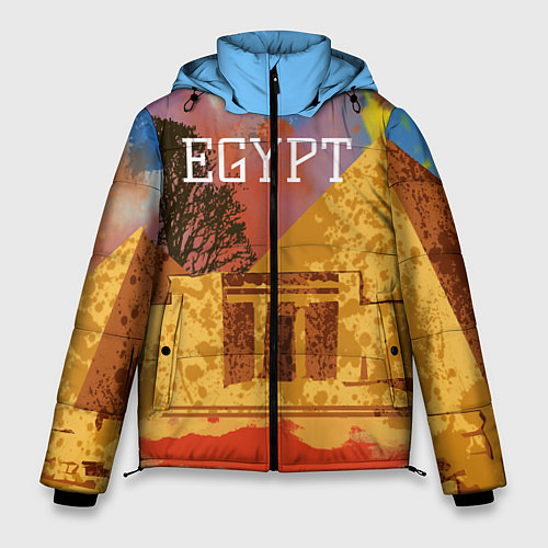Мужская зимняя куртка Египет Пирамида Хеопса / 3D-Черный – фото 1