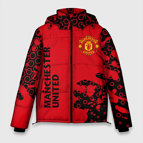 Мужская зимняя куртка MANCHESTER UNITED / 3D-Черный – фото 1