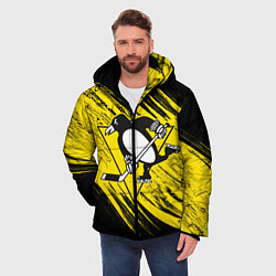 Куртка зимняя мужская Pittsburgh Penguins Sport, цвет: 3D-светло-серый — фото 2