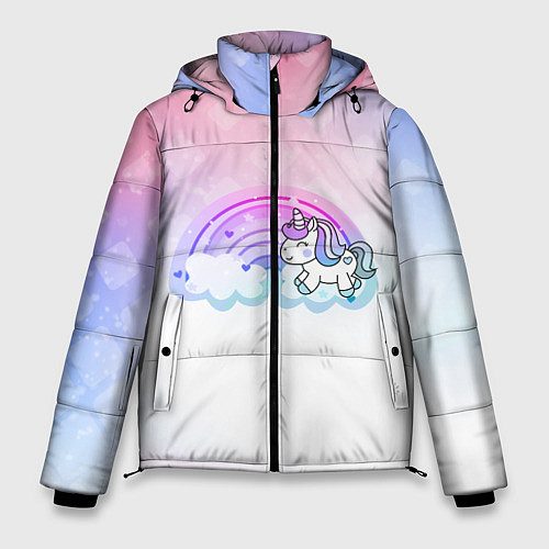 Мужская зимняя куртка Единорог / 3D-Черный – фото 1