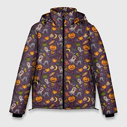 Куртка зимняя мужская Halloween, цвет: 3D-черный