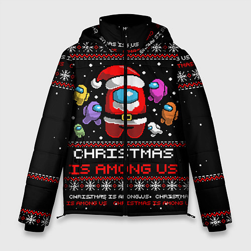Мужская зимняя куртка CHRISTMAS AMONG US / 3D-Черный – фото 1