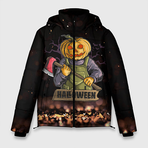 Мужская зимняя куртка Halloween / 3D-Черный – фото 1