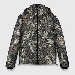 Куртка зимняя мужская Камуфляж Амонг Ас, цвет: 3D-черный