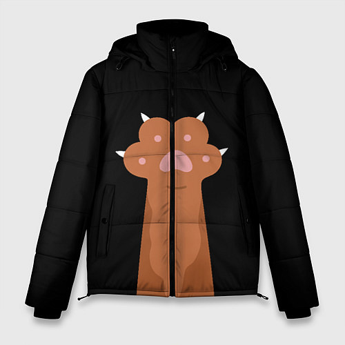 Мужская зимняя куртка Лапа медведя / 3D-Черный – фото 1
