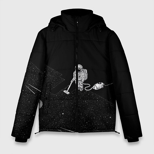 Мужская зимняя куртка Космический клининг / 3D-Черный – фото 1