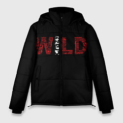 Куртка зимняя мужская WILD надписями, цвет: 3D-черный