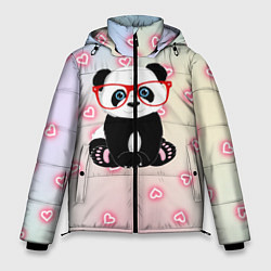 Куртка зимняя мужская Милая пандочка, цвет: 3D-черный
