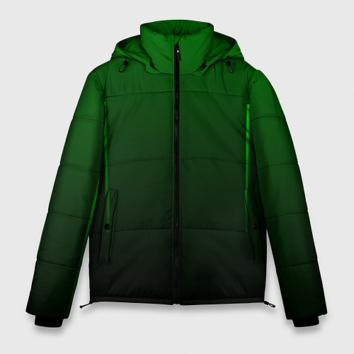 Мужская зимняя куртка Неоновые линии на градиенте / 3D-Черный – фото 1