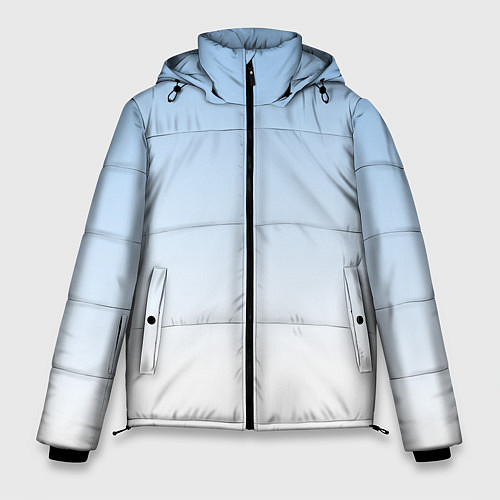 Мужская зимняя куртка Небесно-голубой градиент / 3D-Черный – фото 1