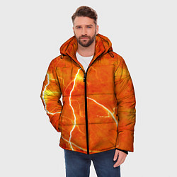 Куртка зимняя мужская Молния, цвет: 3D-красный — фото 2
