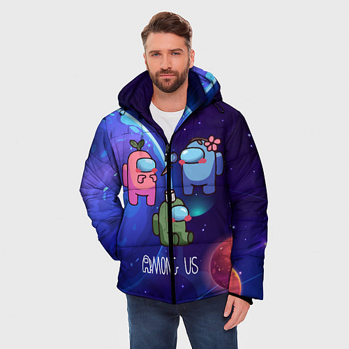 Мужская зимняя куртка Among Us Space / 3D-Светло-серый – фото 3
