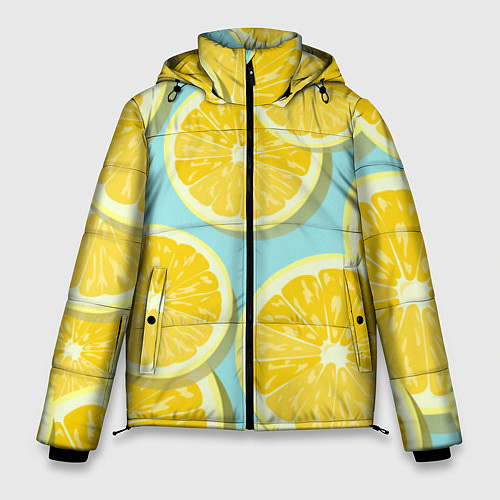Мужская зимняя куртка Лимончики / 3D-Черный – фото 1