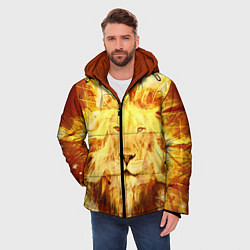 Куртка зимняя мужская Лев, цвет: 3D-черный — фото 2