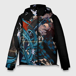 Куртка зимняя мужская КЛИНОК РАССЕКАЮЩИЙ ДЕМОНОВ, цвет: 3D-черный