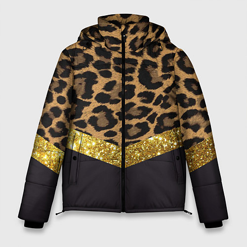 Мужская зимняя куртка Леопардовый принт / 3D-Черный – фото 1