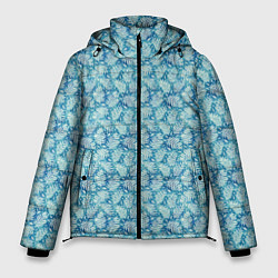 Куртка зимняя мужская Снежные веточки, цвет: 3D-черный