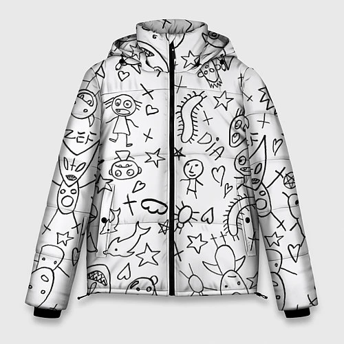 Мужская зимняя куртка DIE ANTWOORD / 3D-Черный – фото 1