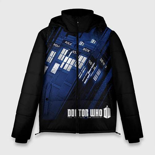 Мужская зимняя куртка Доктор Кто / 3D-Черный – фото 1