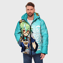 Куртка зимняя мужская GENSHIN IMPACT, САХАРОЗА, цвет: 3D-светло-серый — фото 2