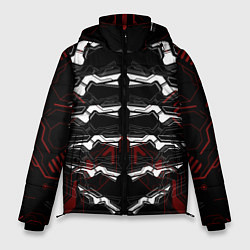 Куртка зимняя мужская Цифровой киберскелет, цвет: 3D-черный