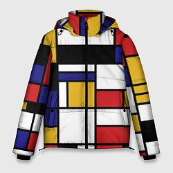 Куртка зимняя мужская Color blocking, цвет: 3D-красный