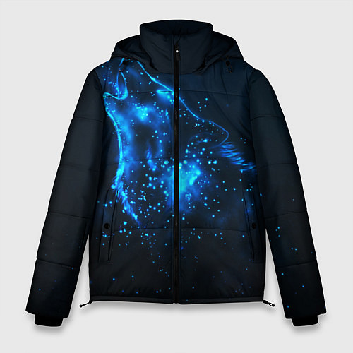 Мужская зимняя куртка Космический Волк / 3D-Светло-серый – фото 1