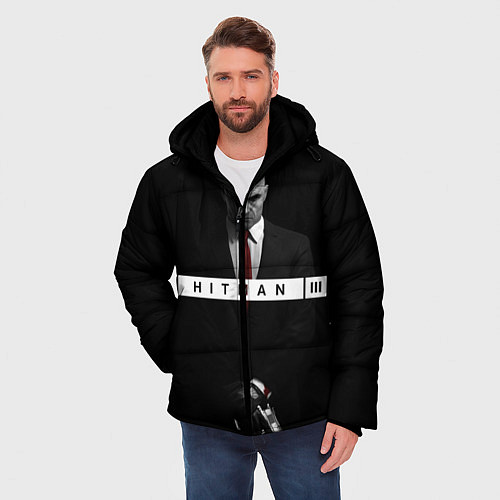 Мужская зимняя куртка Hitman 3 / 3D-Светло-серый – фото 3