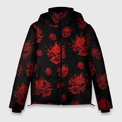 Куртка зимняя мужская Samurai pattern - красный, цвет: 3D-черный