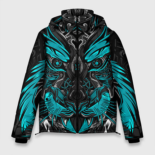 Мужская зимняя куртка Абстракция тигр / 3D-Черный – фото 1