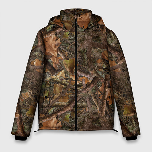 Мужская зимняя куртка Охотничий камуфляж / 3D-Черный – фото 1
