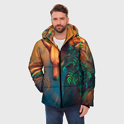 Куртка зимняя мужская Волшебная лиса, цвет: 3D-черный — фото 2