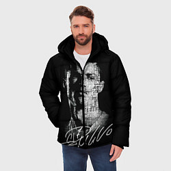 Куртка зимняя мужская Кристиано Рональдо автограф, цвет: 3D-светло-серый — фото 2