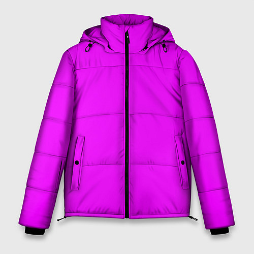 Мужская зимняя куртка Маджента без рисунка / 3D-Черный – фото 1