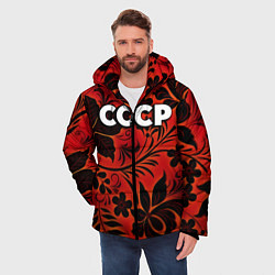 Куртка зимняя мужская СССР хохлома, цвет: 3D-черный — фото 2