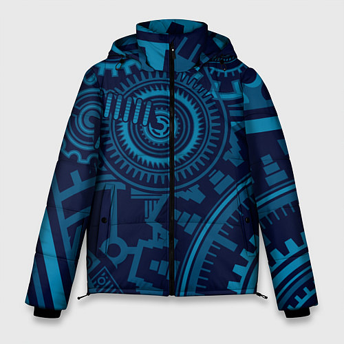Мужская зимняя куртка Steampunk Mechanic Blue / 3D-Черный – фото 1