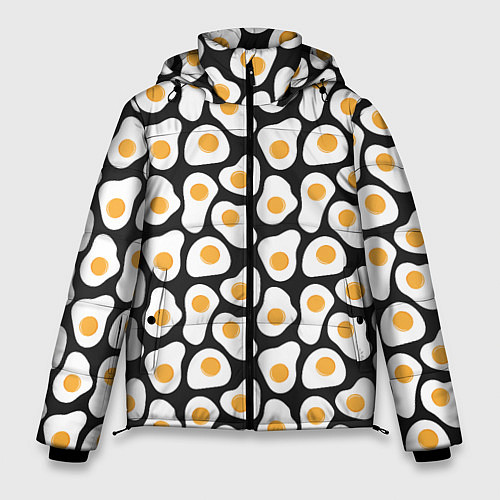 Мужская зимняя куртка Яичница / 3D-Черный – фото 1