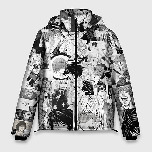 Мужская зимняя куртка Тетрадь смерти / 3D-Черный – фото 1